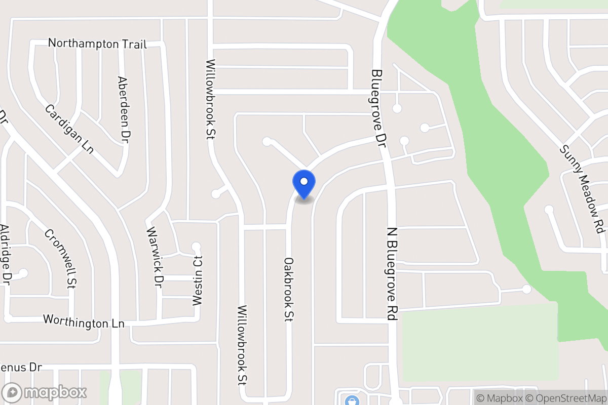 Map of 1518 Oakbrook St