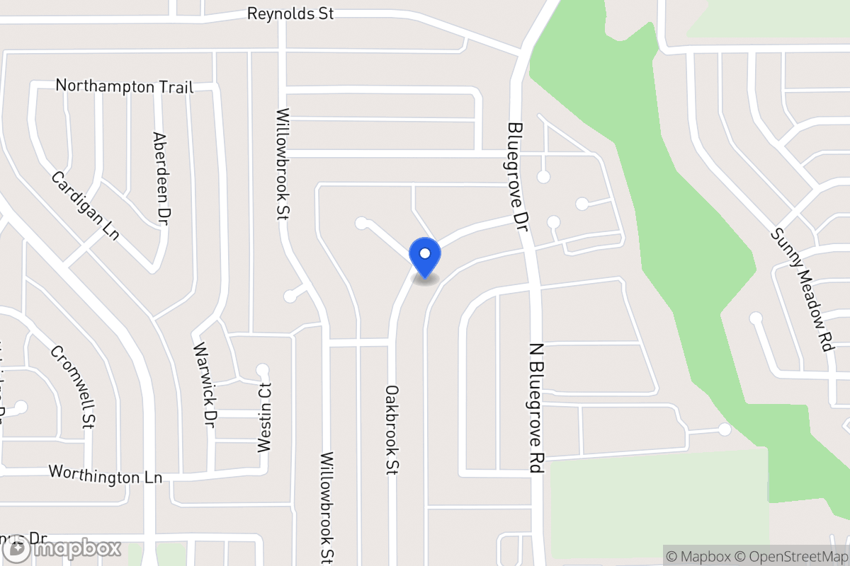 Map of 1526 Oakbrook St