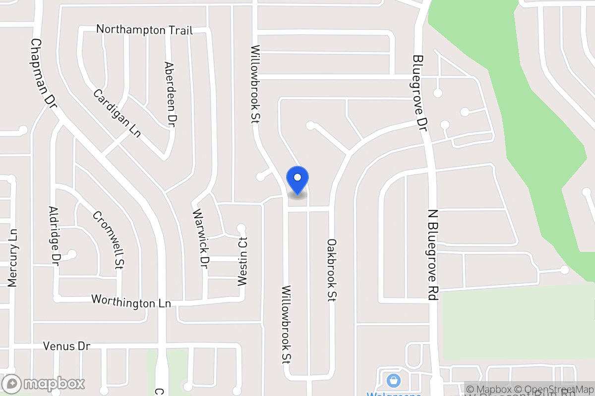 Map of 1526 Willowbrook St