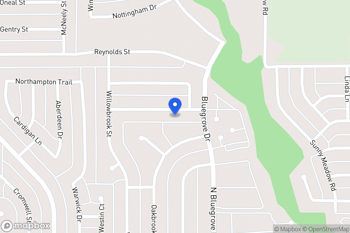 Map of 1418 Rockbrook St
