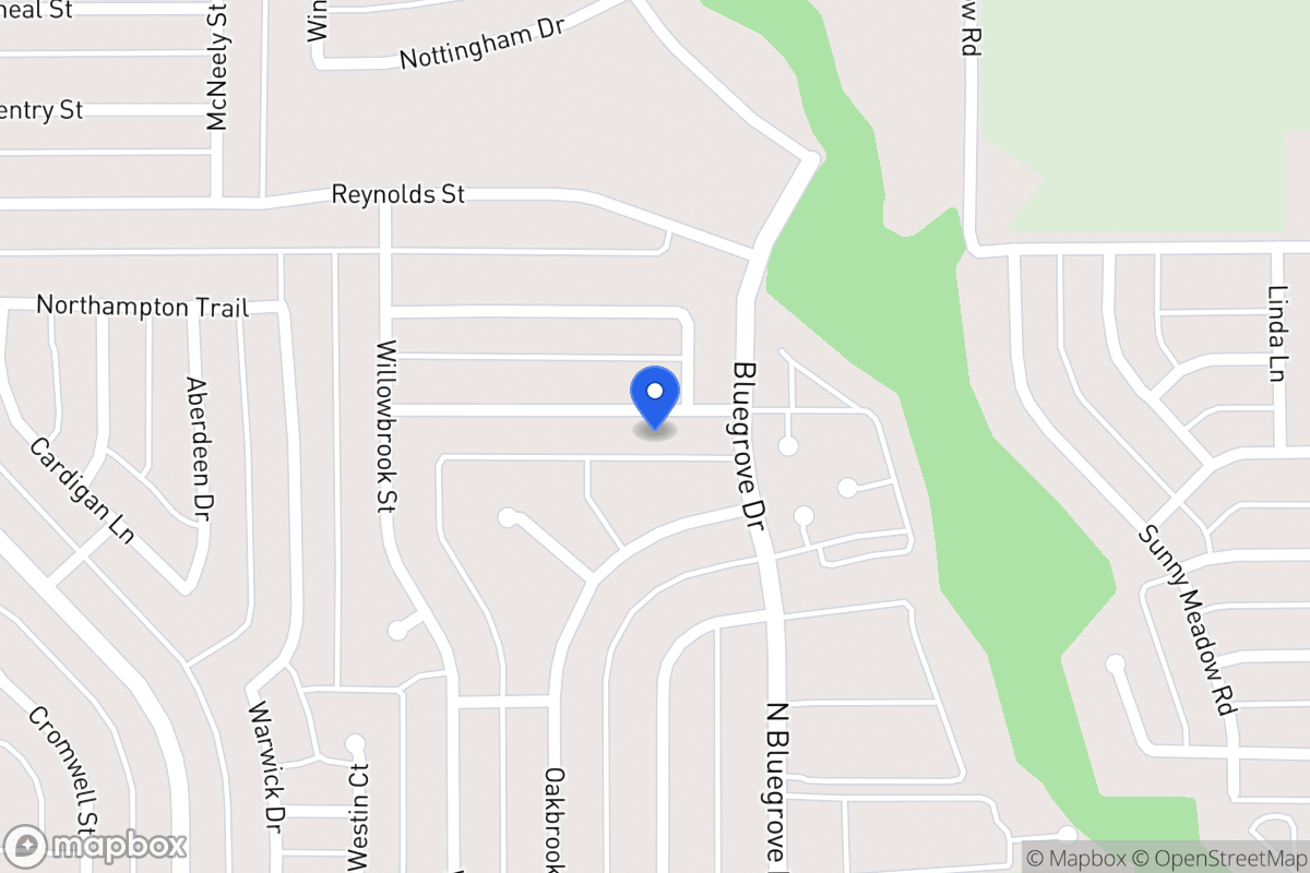 Map of 1414 Rockbrook St