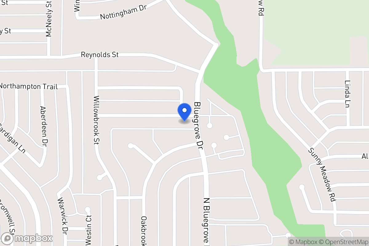Map of 1406 Rockbrook St
