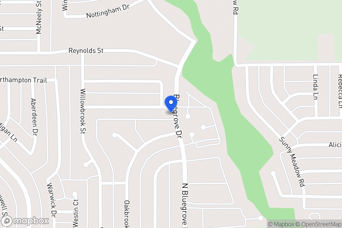Map of 1402 Rockbrook St