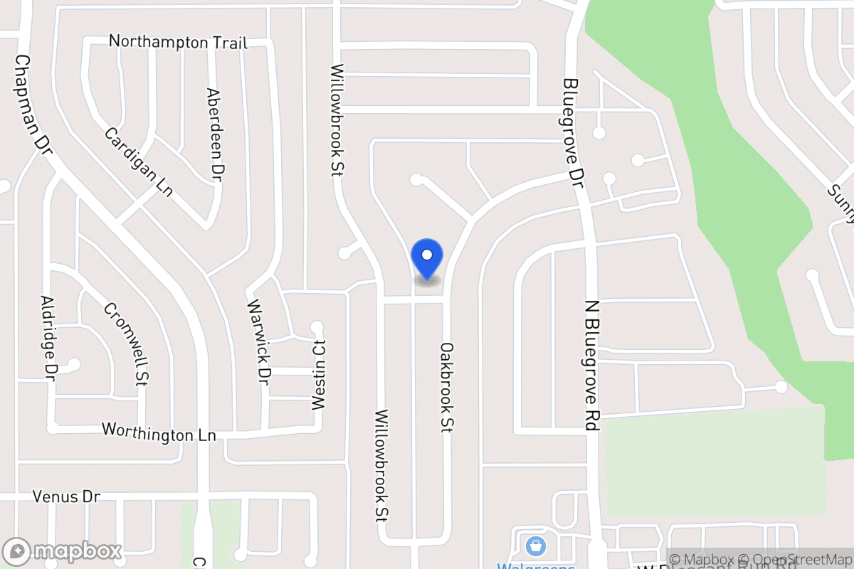 Map of 1515 Oakbrook St