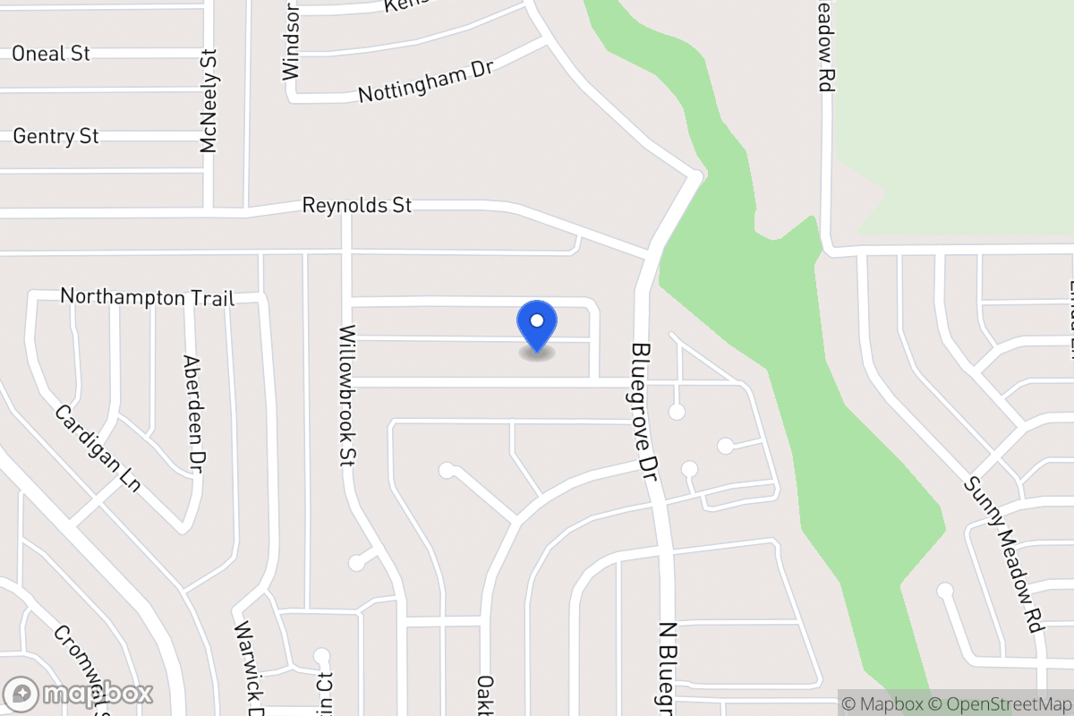 Map of 1421 Rockbrook St