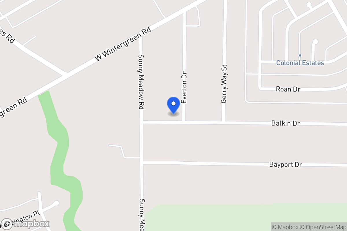 Map of 1109 Balkan Ln