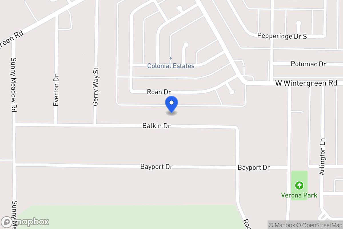 Map of 801 Balkan Ln
