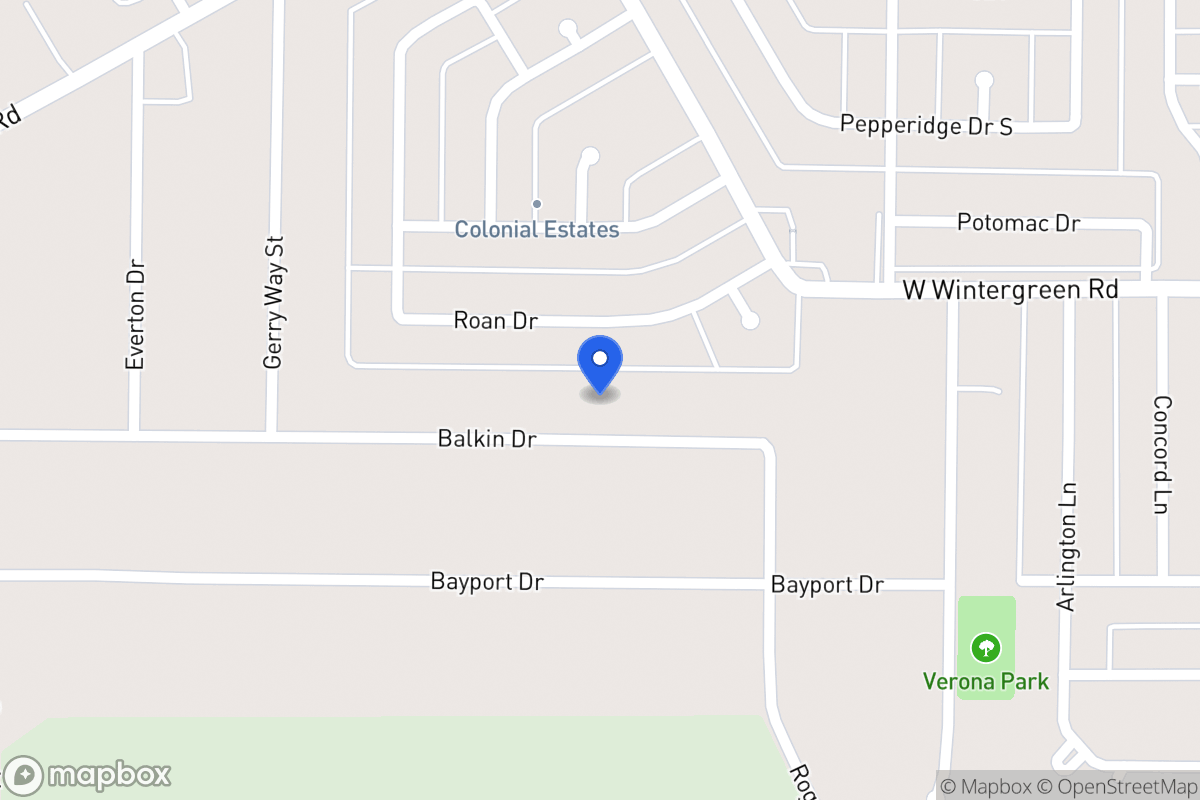 Map of 749 Balkan Ln