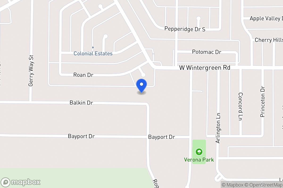 Map of 701 Balkan Ln