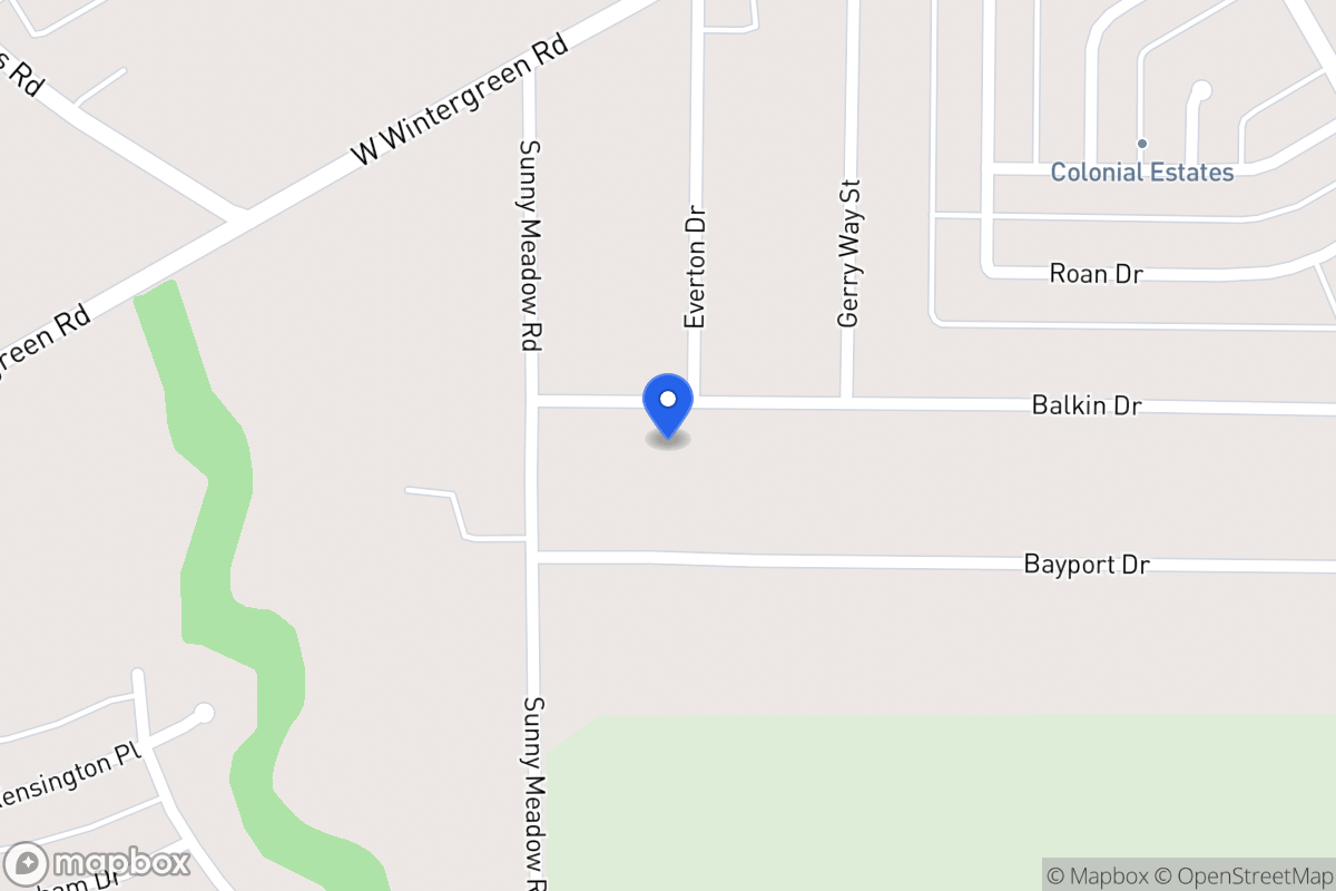 Map of 1102 Balkan Ln