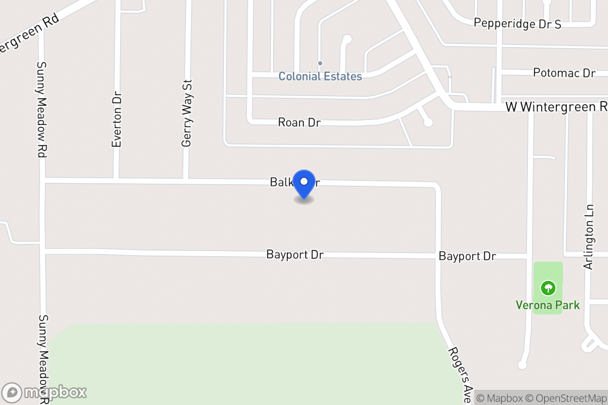 Map of 812 Balkan Ln