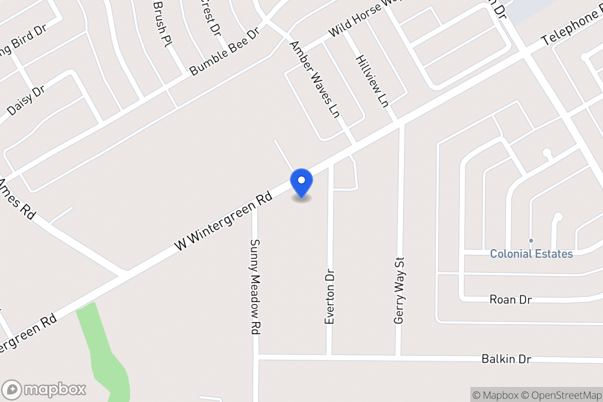 Map of 1112 Wintergreen Rd
