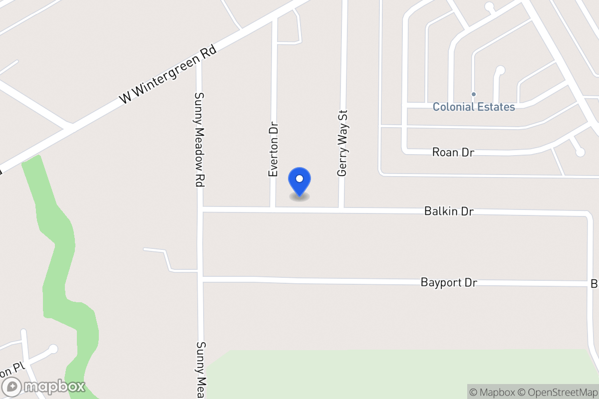 Map of 1019 Balkan Ln