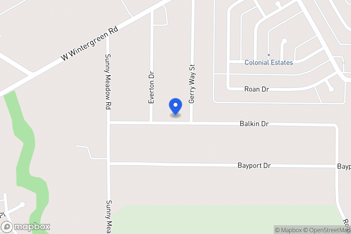 Map of 1015 Balkan Ln