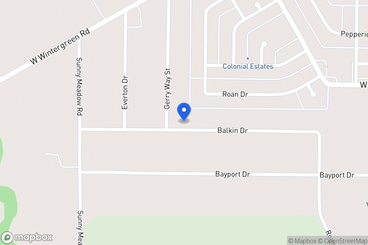 Map of 925 Balkan Ln