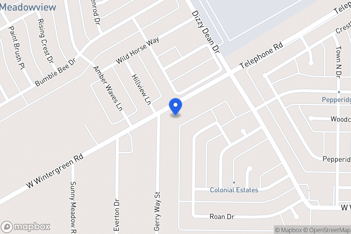 Map of 1002 W Wintergreen Rd