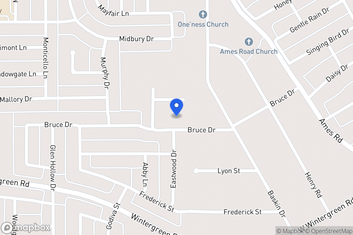 Map of 1707 Bruce Dr