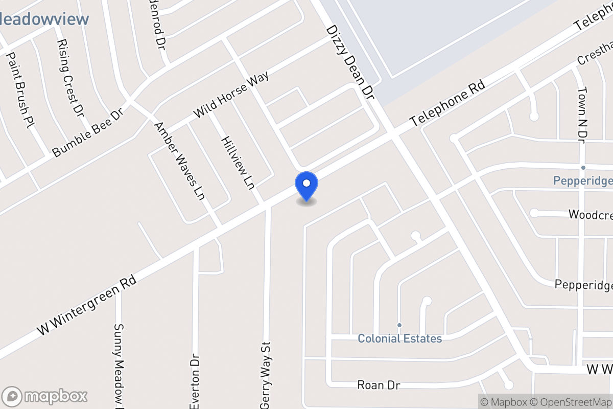 Map of 910 W Wintergreen Rd