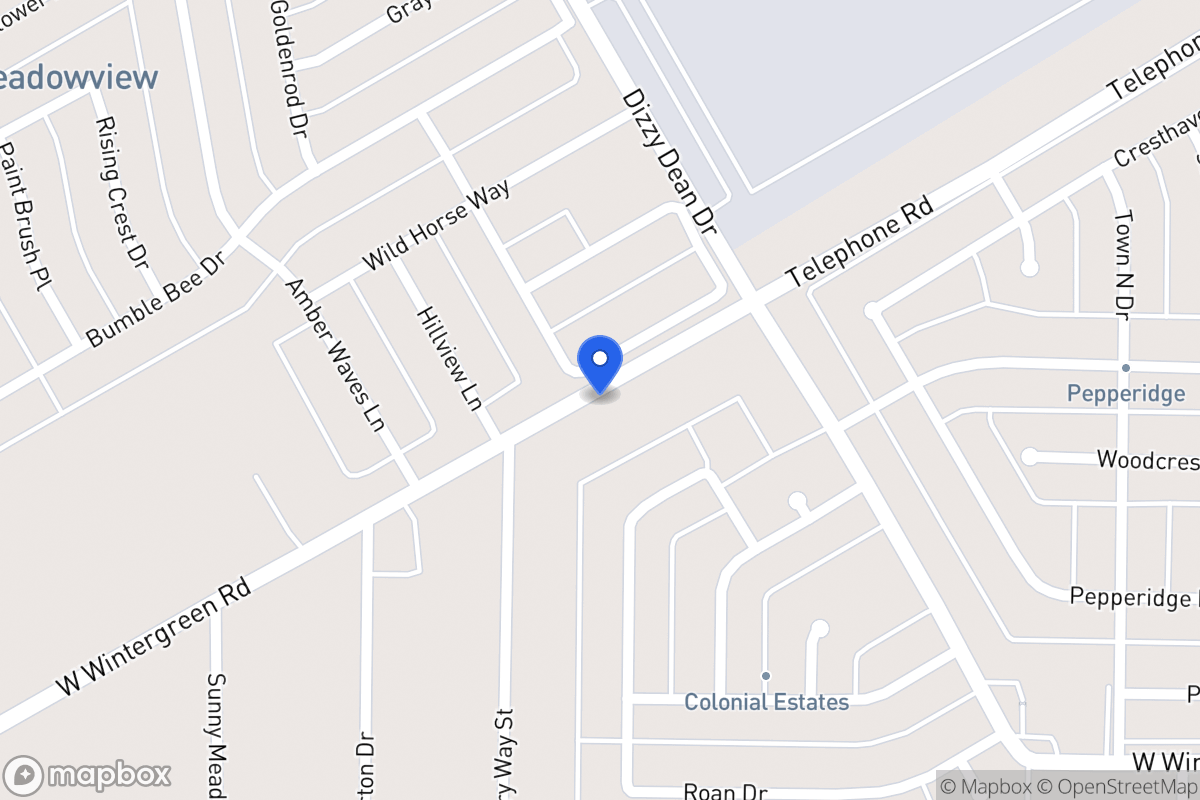 Map of 918 W Wintergreen Rd