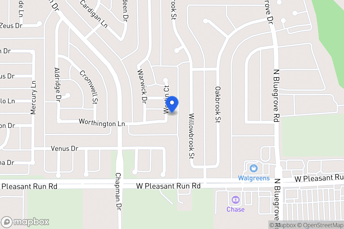 Map of 1416 Westin Ct