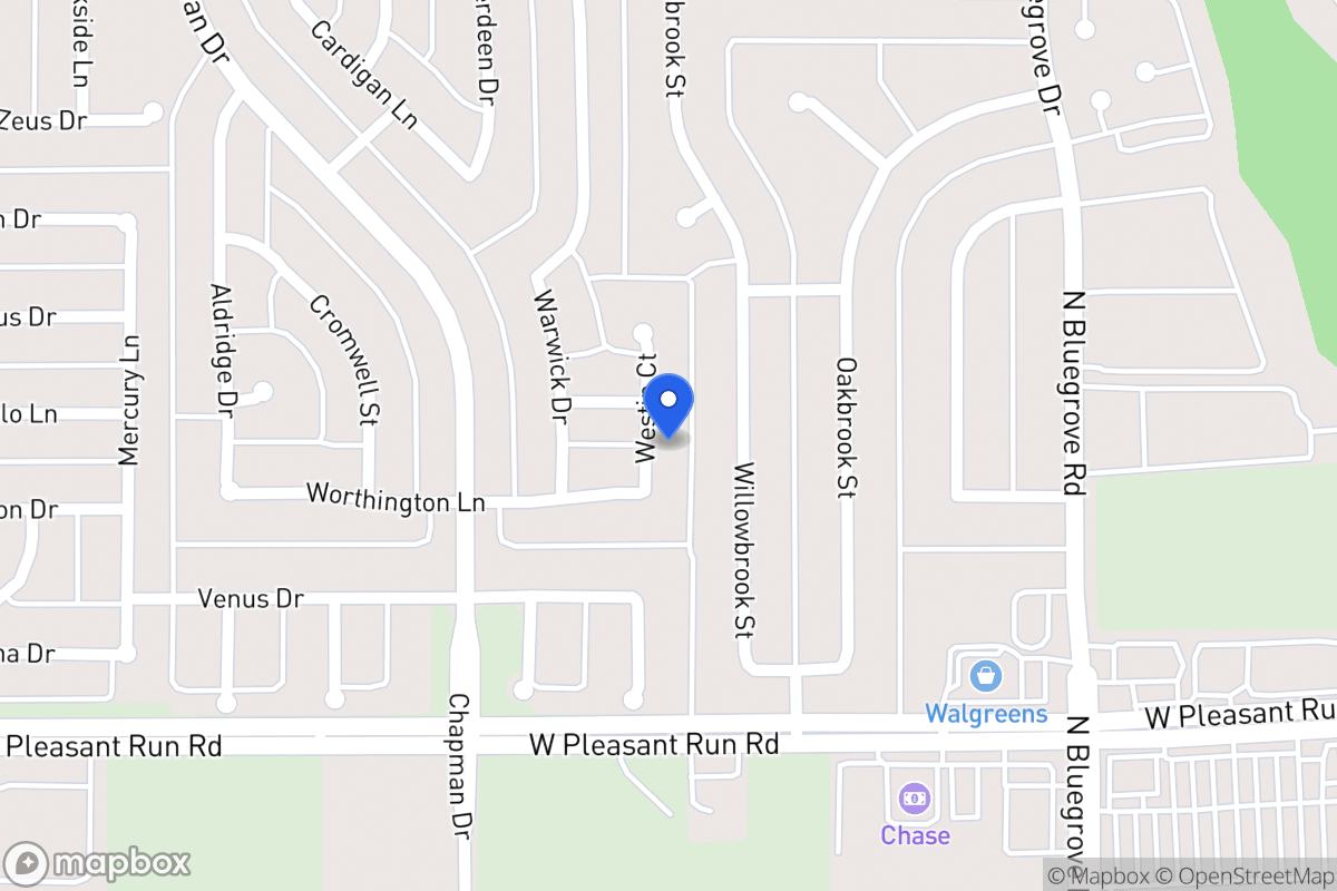 Map of 1420 Westin Ct