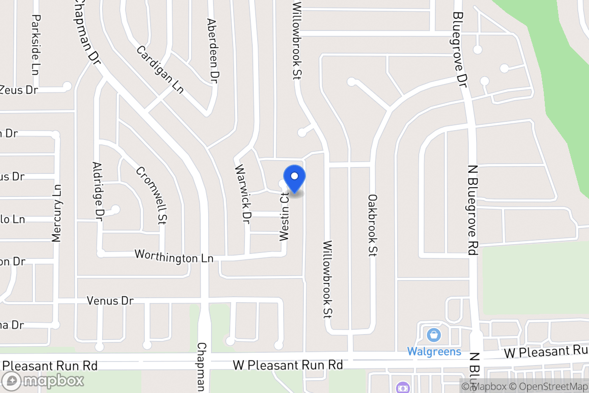 Map of 1436 Westin Ct
