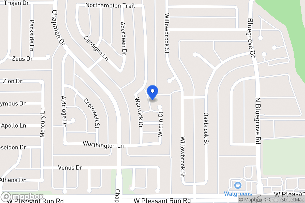 Map of 1452 Westin Ct
