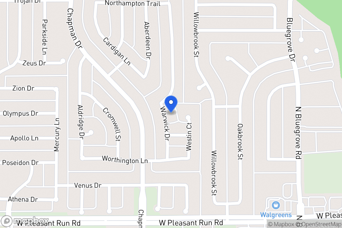 Map of 1430 Warwick Dr