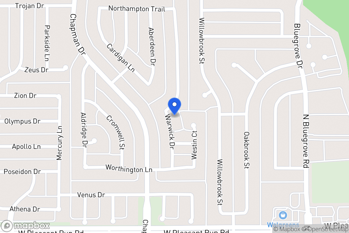 Map of 1434 Warwick Dr