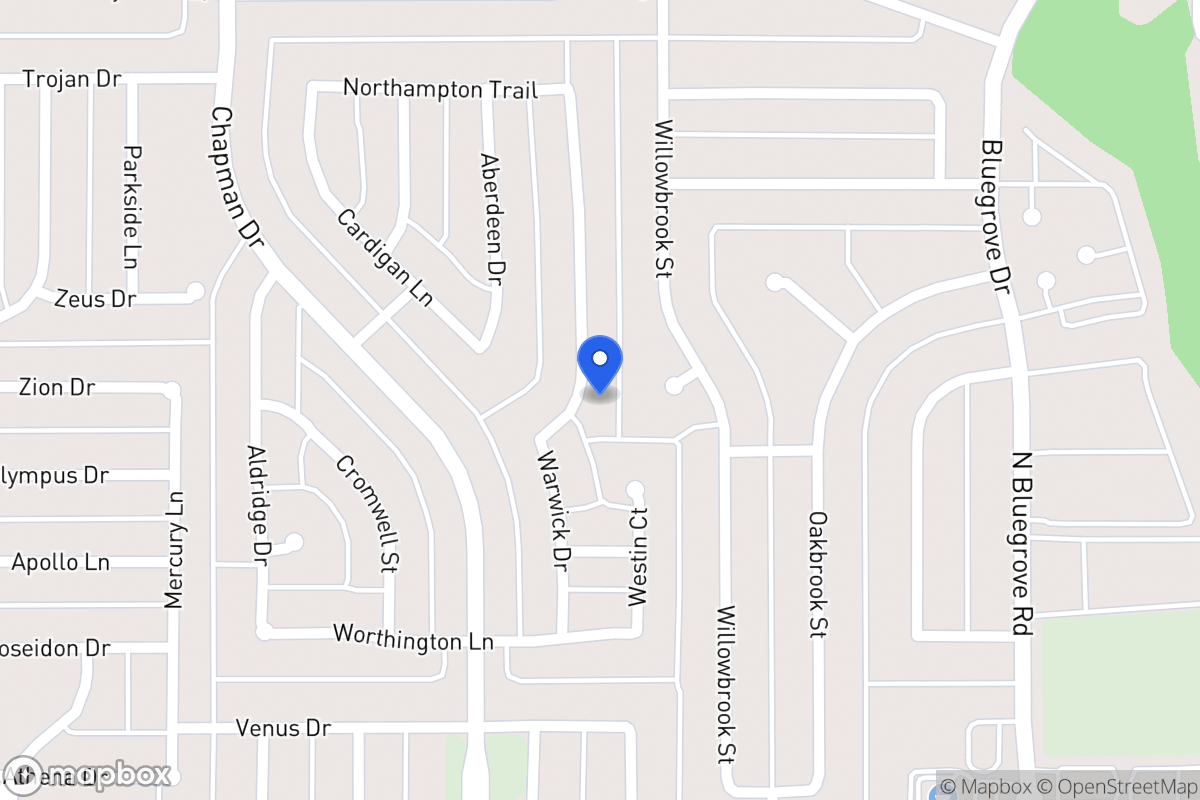 Map of 1508 Warwick Dr