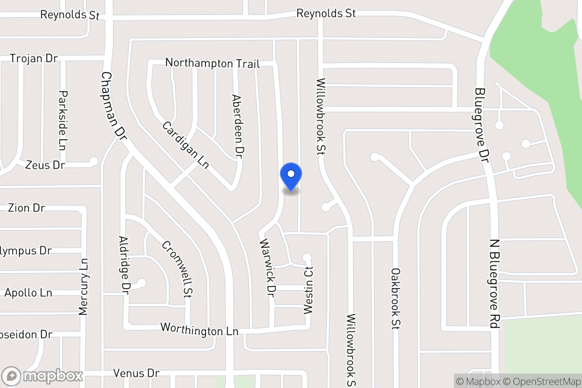 Map of 1516 Warwick Dr