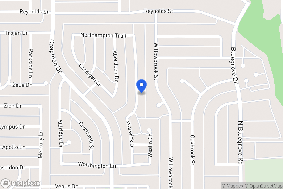 Map of 1520 Warwick Dr