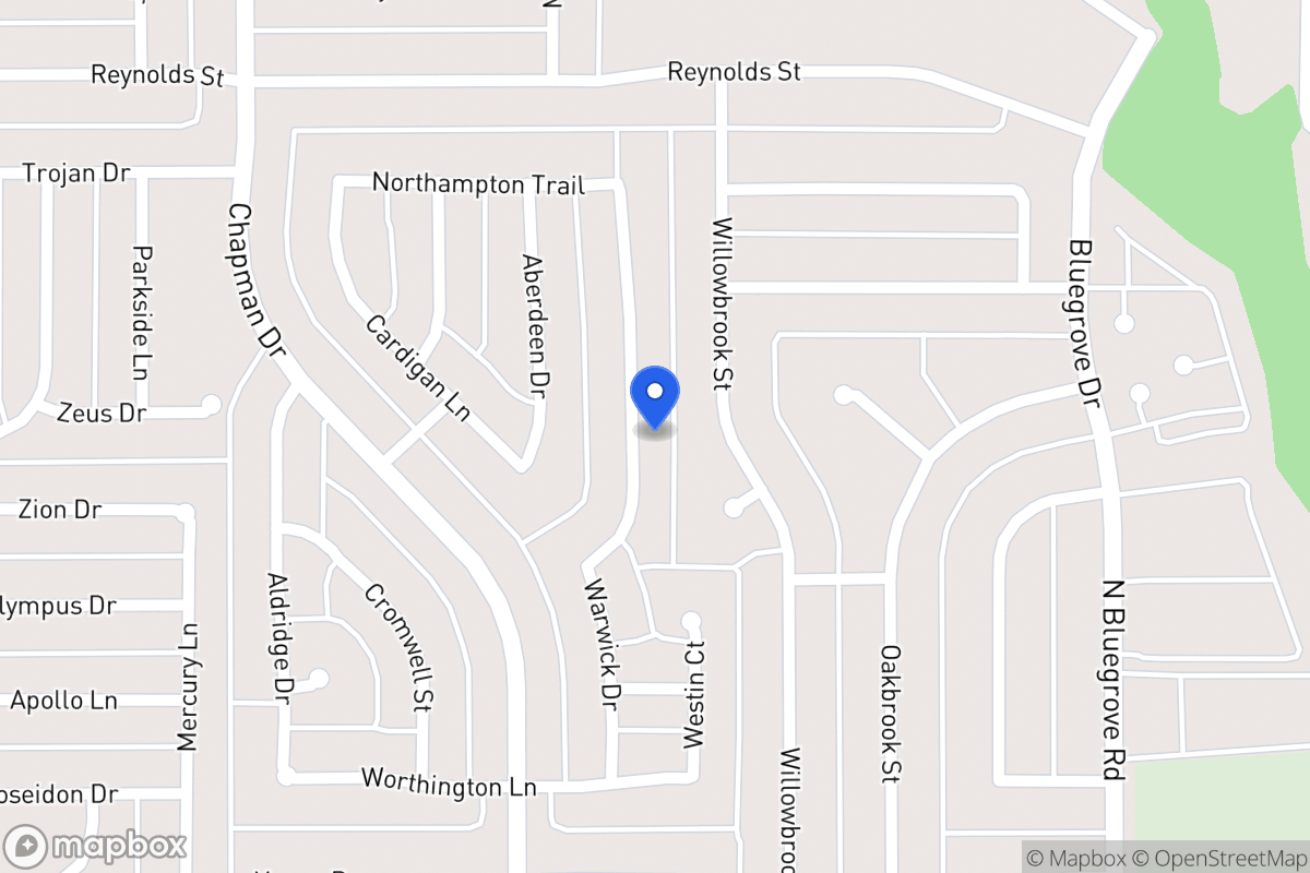 Map of 1524  Warwick Dr   ,Lancaster, Tx 751342978, Lancaster