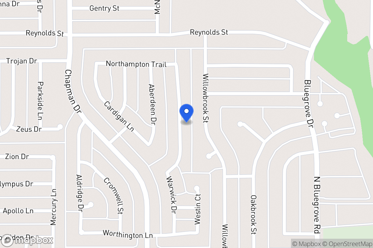 Map of 1532 Warwick Dr