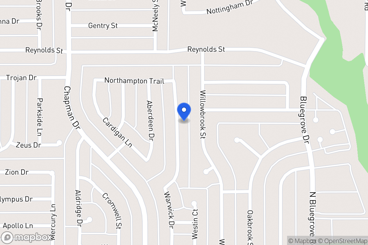 Map of 1544 Warwick Dr