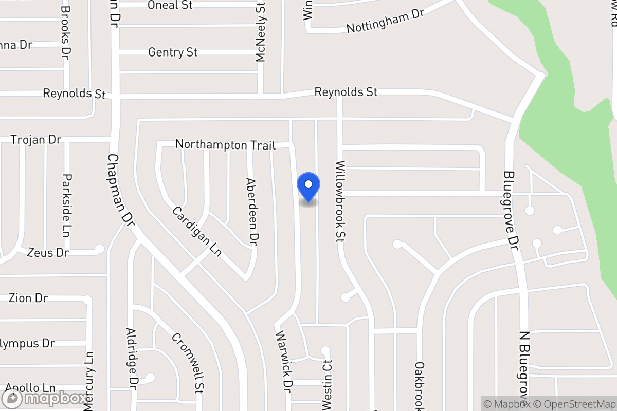 Map of 1548 Warwick Dr