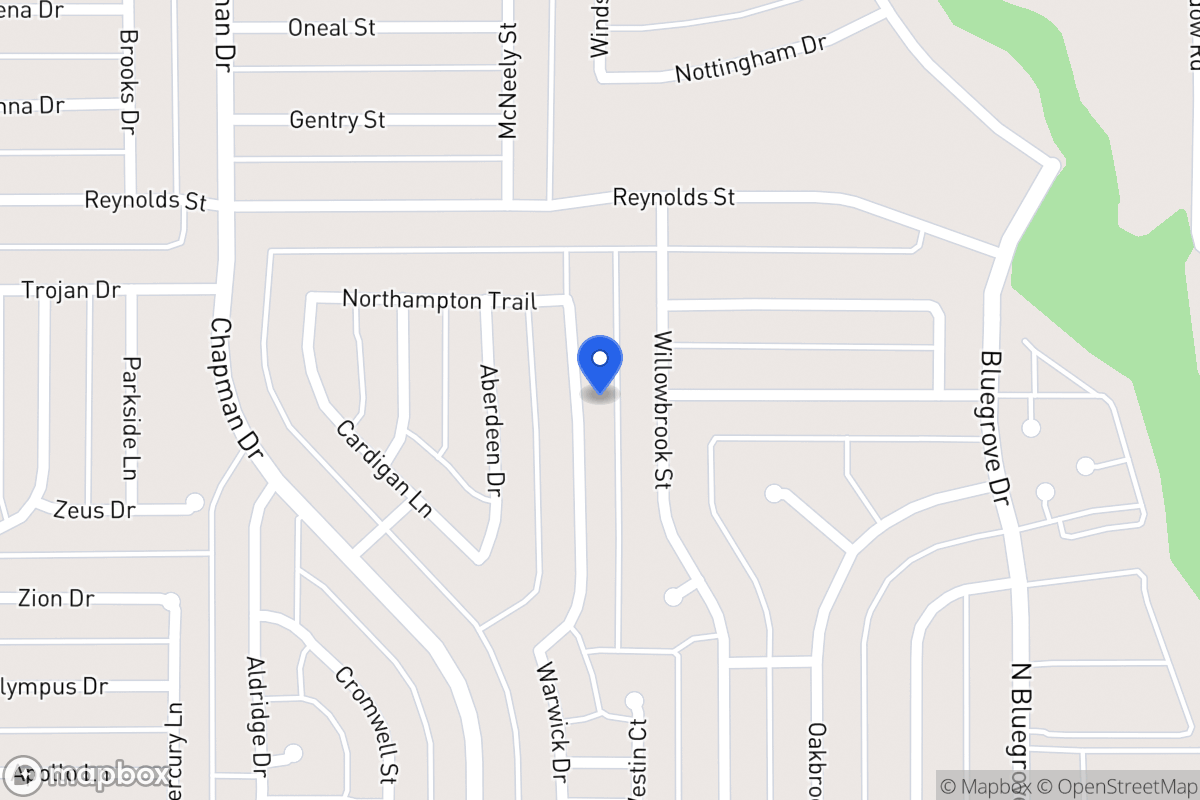 Map of 1552 Warwick Dr