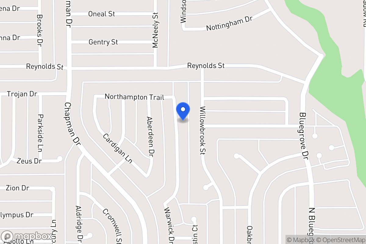 Map of 1556 Warwick Dr