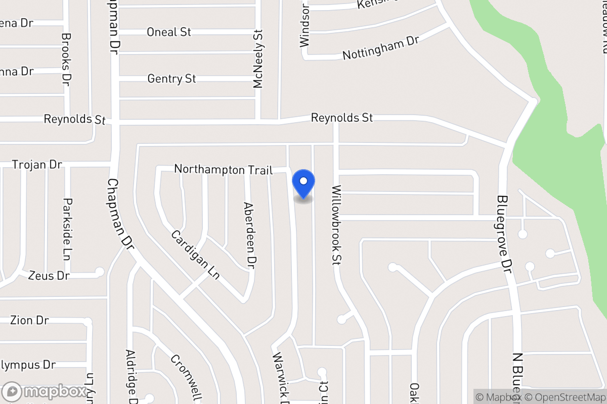 Map of 1560 Warwick Dr