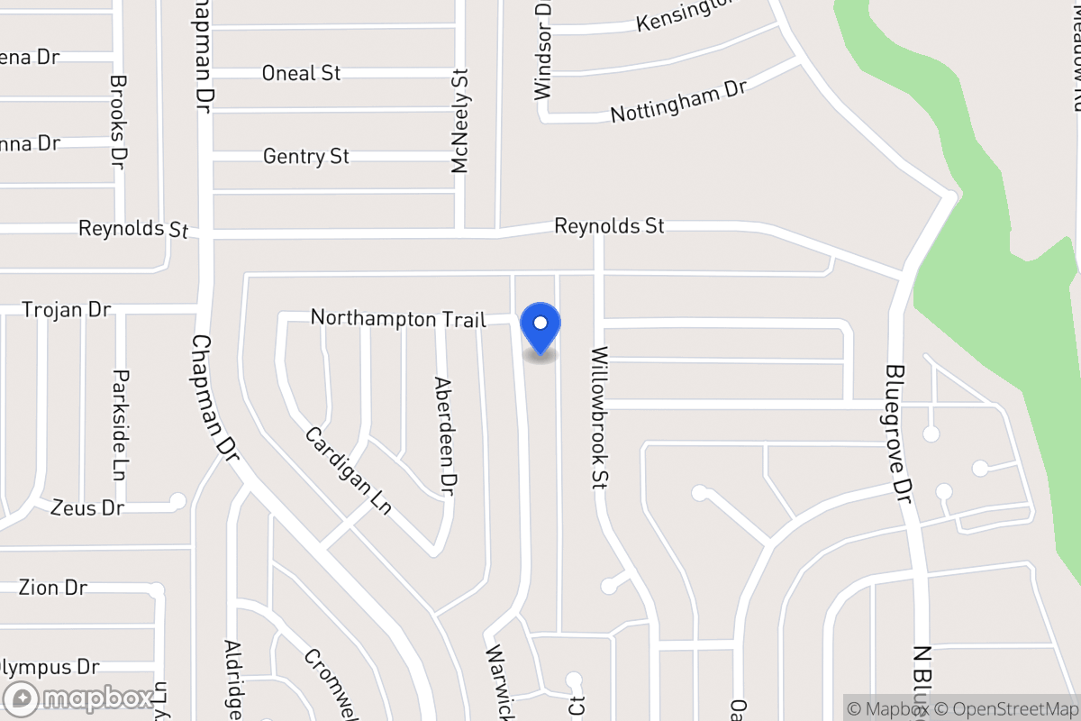 Map of 1564 Warwick Dr