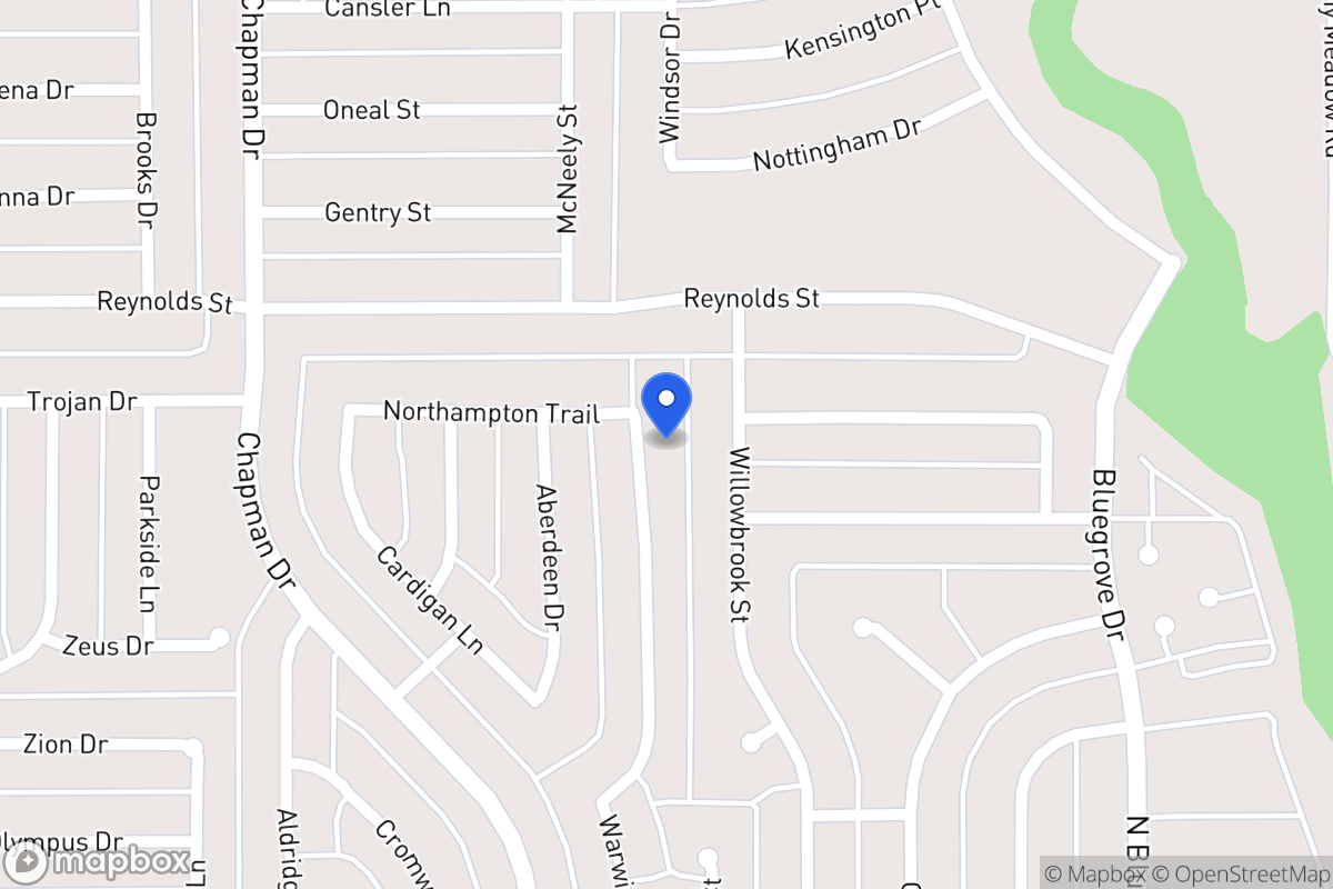 Map of 1568 Warwick Dr