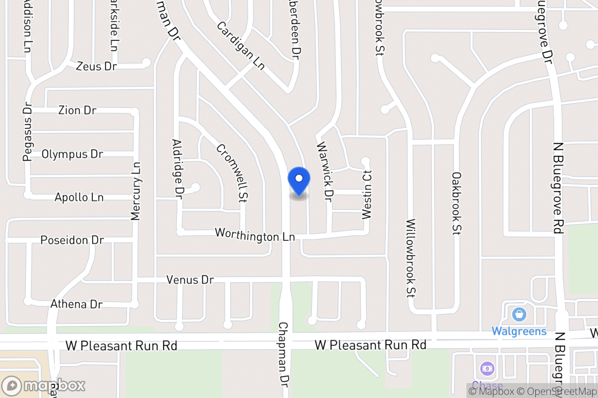 Map of 1412 Chapman Dr