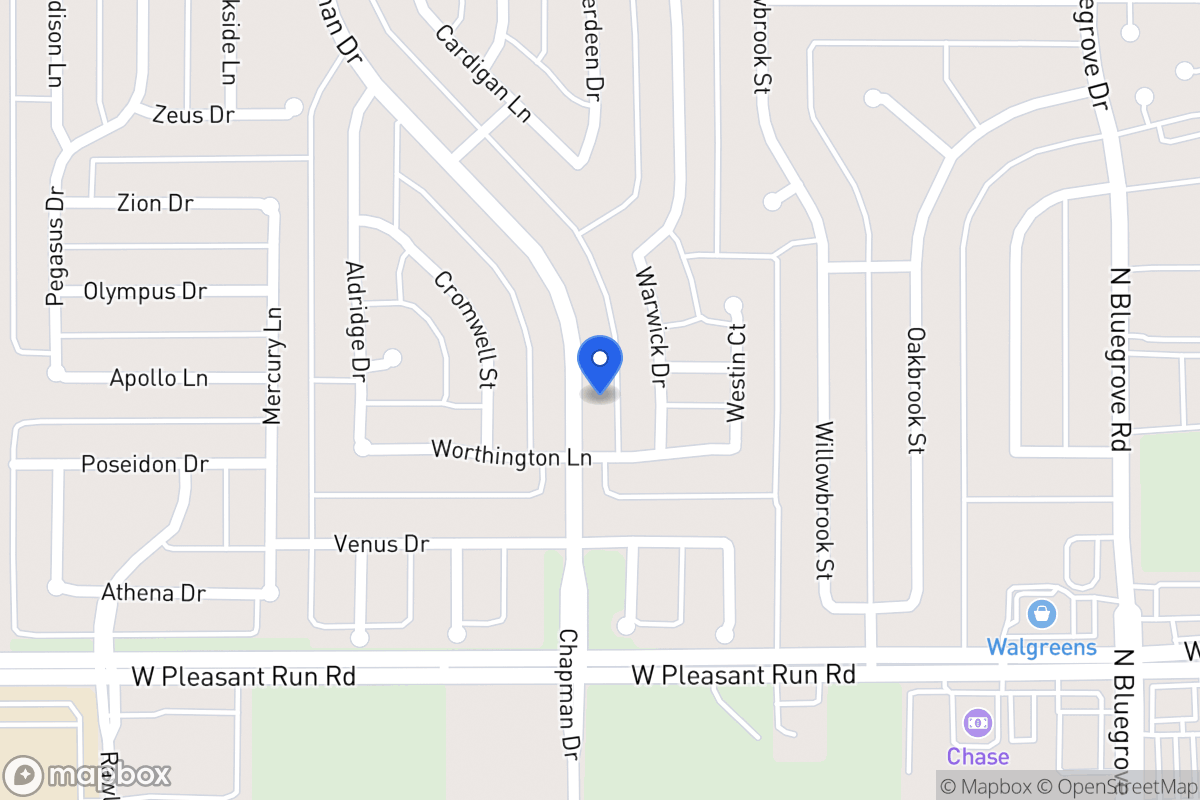 Map of 1408 Chapman Dr