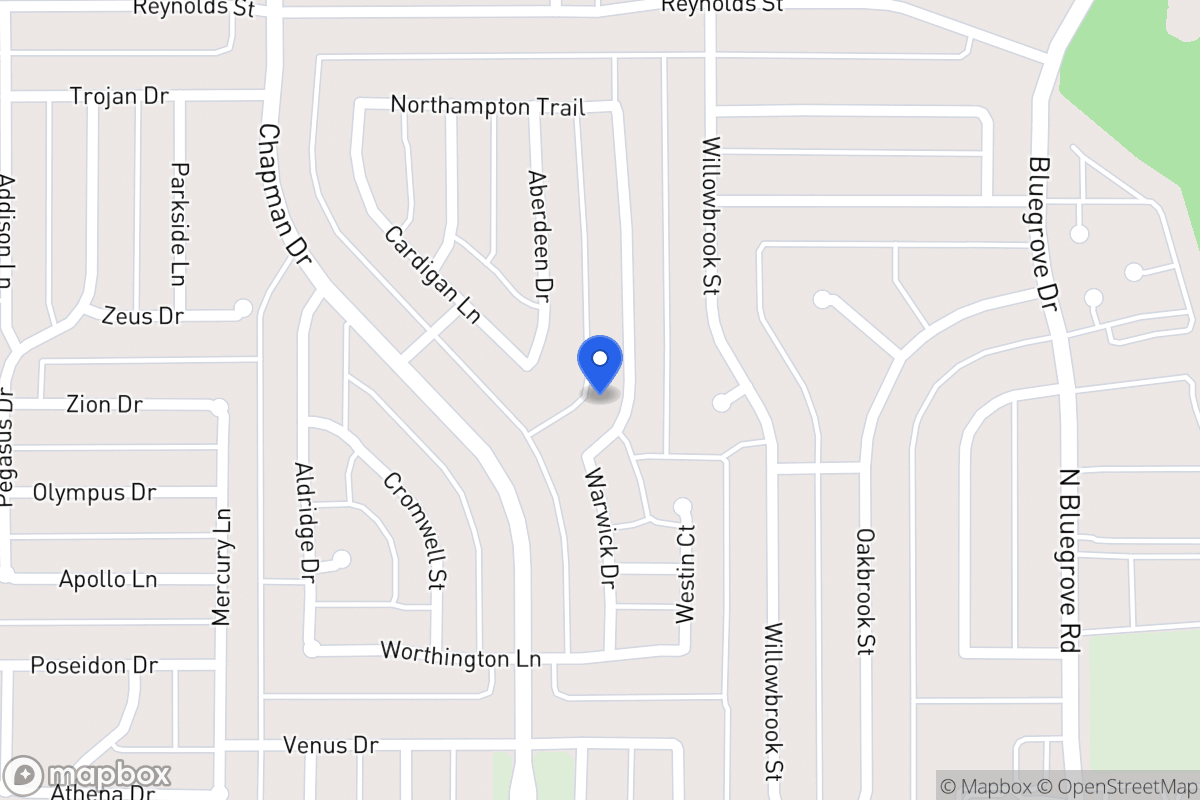 Map of 1509 Warwick Dr
