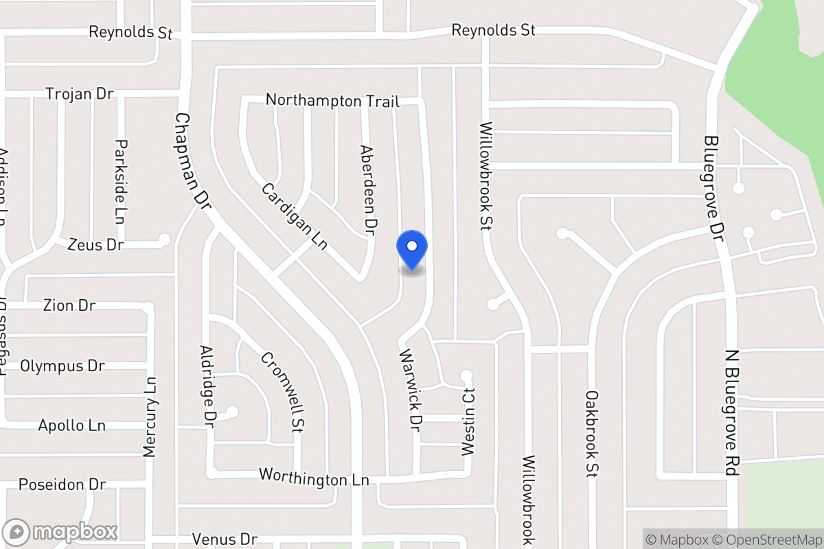 Map of 1517 Warwick Dr