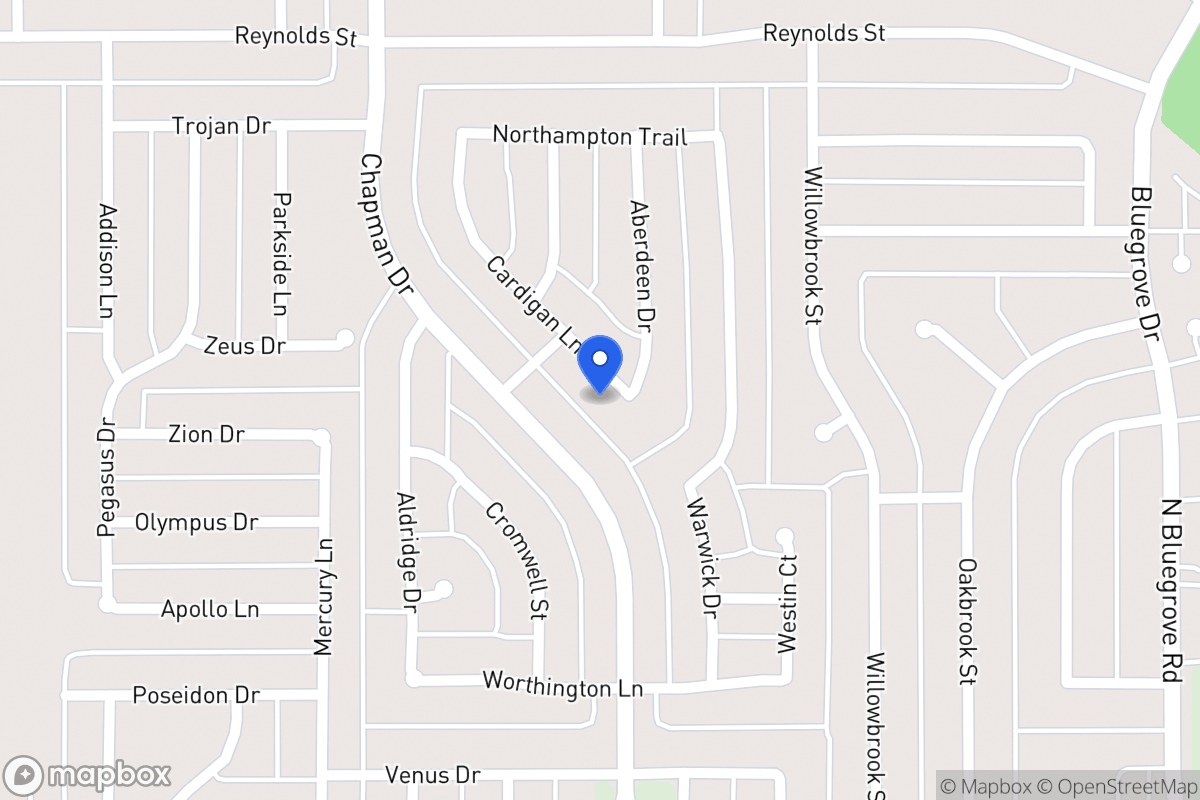 Map of 1437 Cardigan Ln