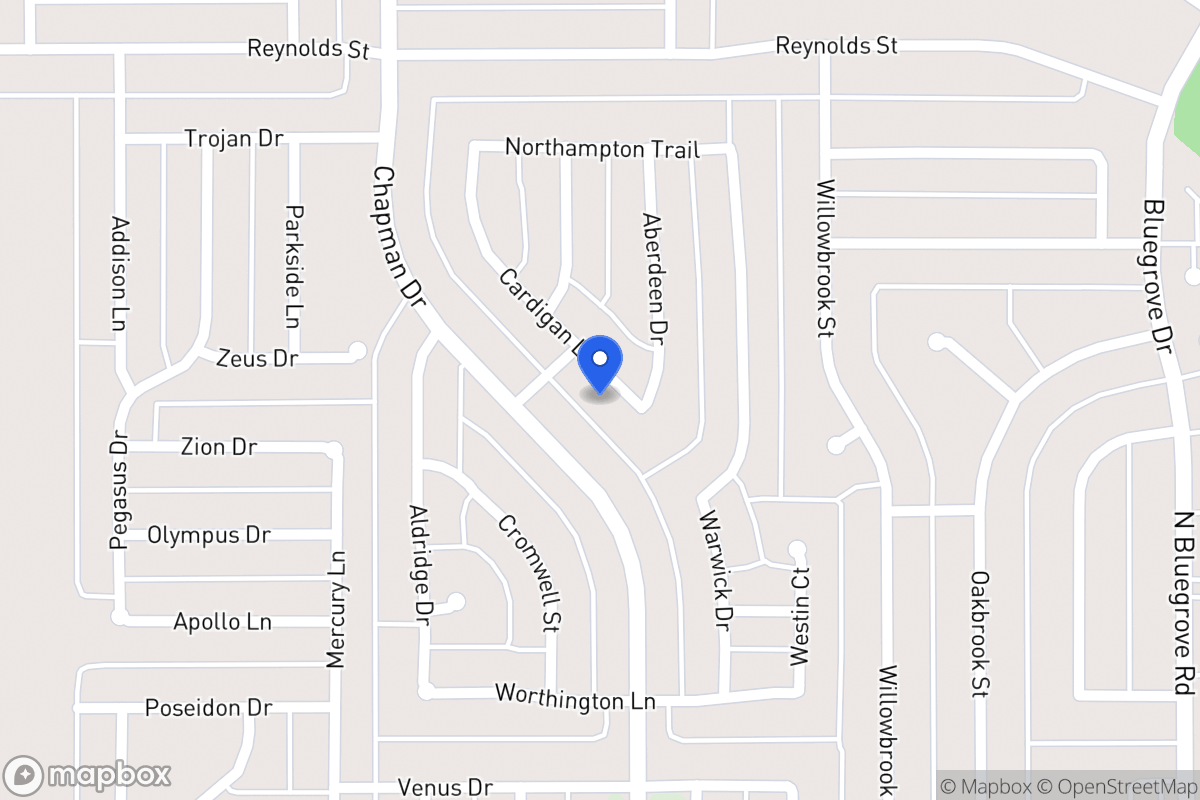 Map of 1441 Cardigan Ln