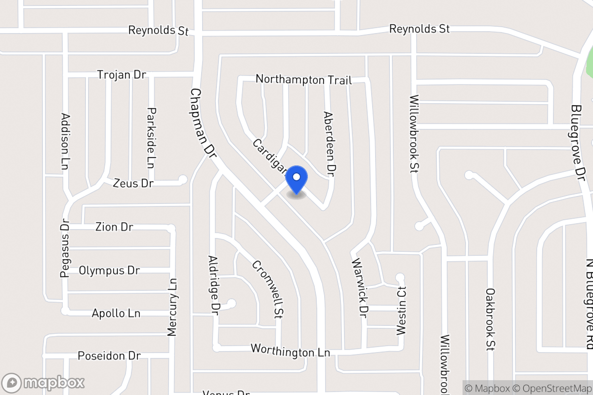 Map of 1445 Cardigan Ln