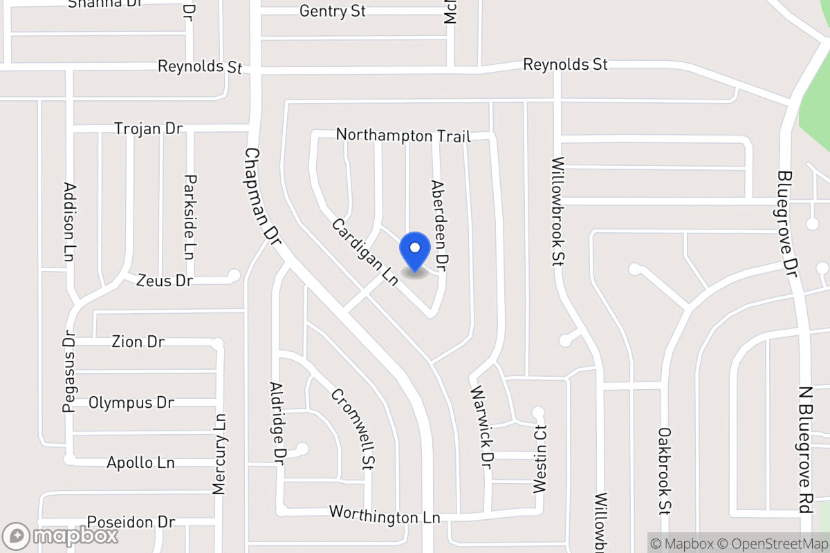 Map of 1446 Cardigan Ln