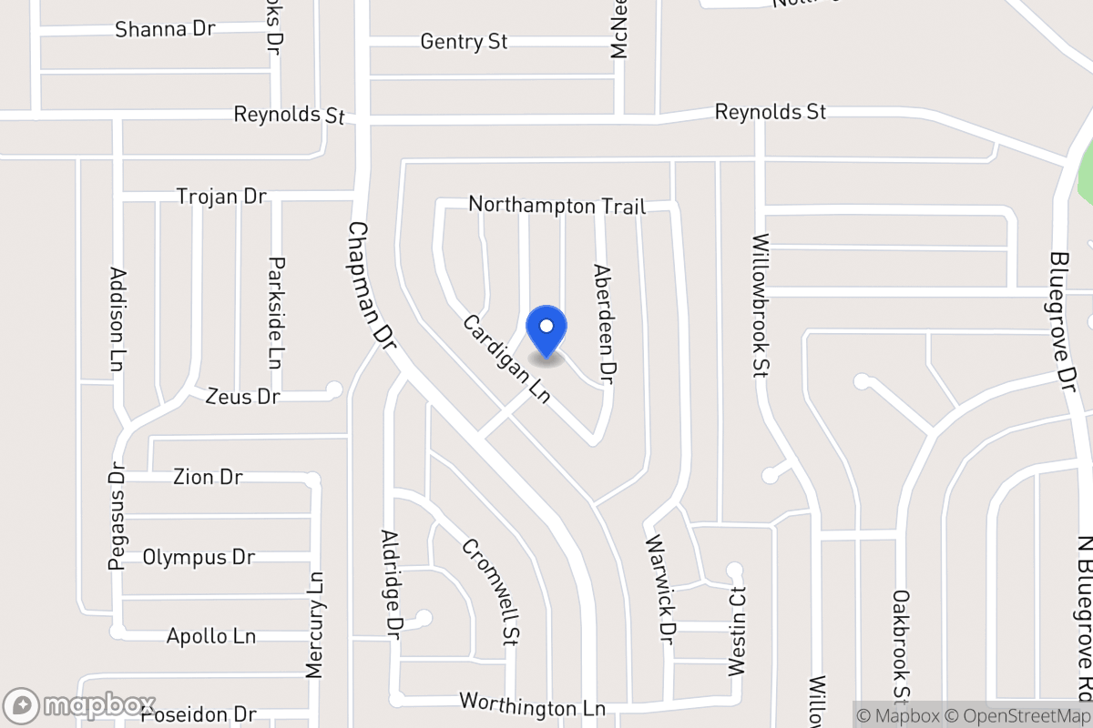 Map of 1512 Cardigan Ln
